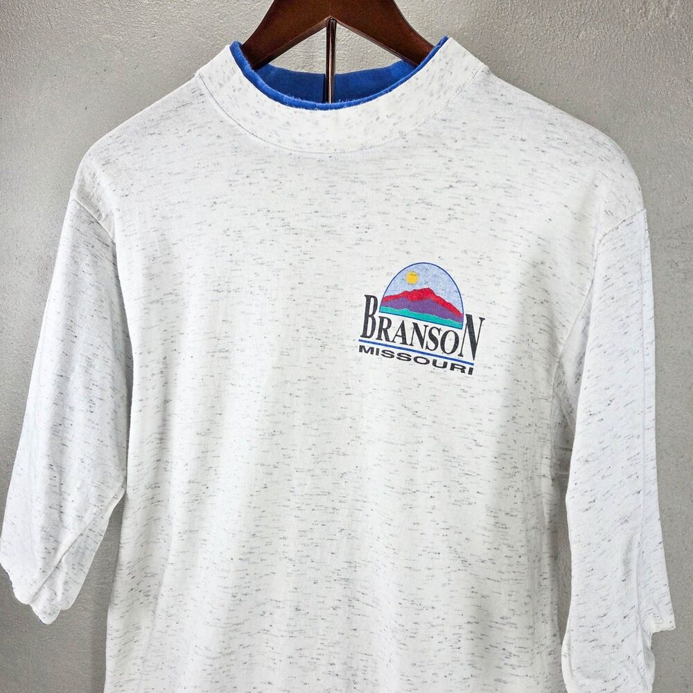 Vintage Branson Missouri Delta Made in USA Heavyweight Mock Neck Sz XL